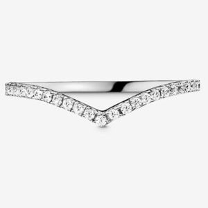 Pandora Sparkling Wishbone Ring
